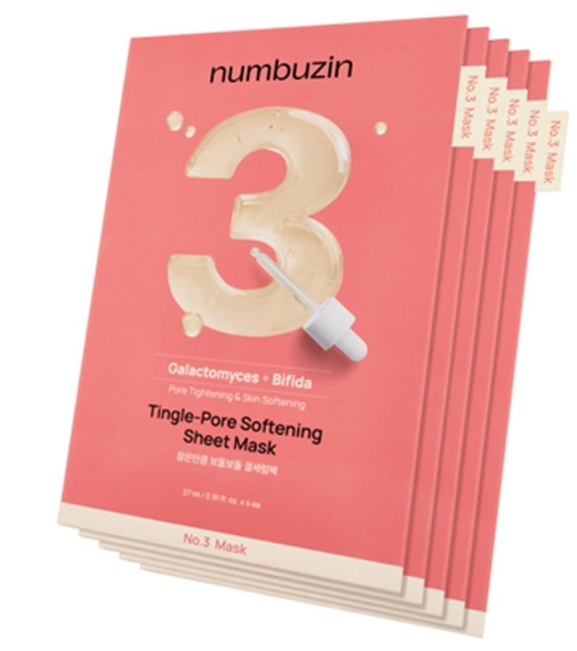 Numbuzin No.3 Tingle Pore Softening Mask • Skincare Coreano Chile | ISEORA